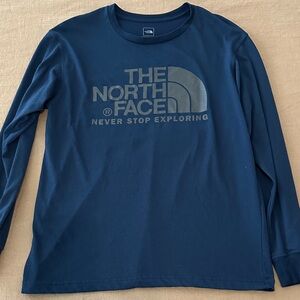 The North Face Navy Long Sleeve Tee